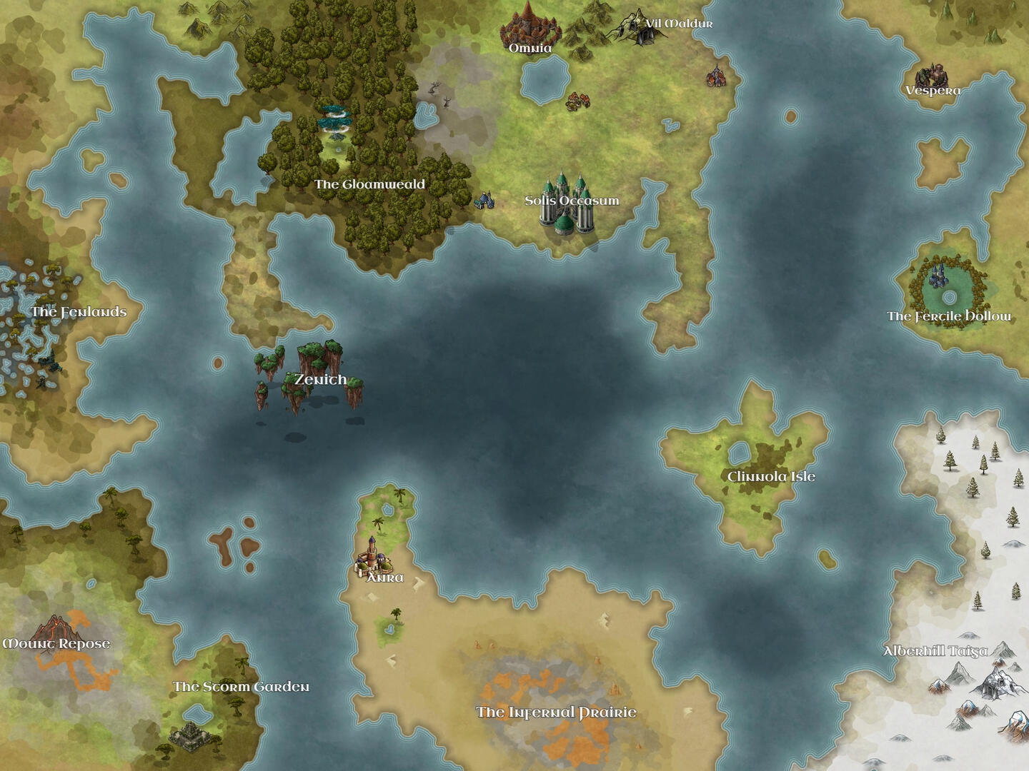 WIP of Nova Terra's known territories